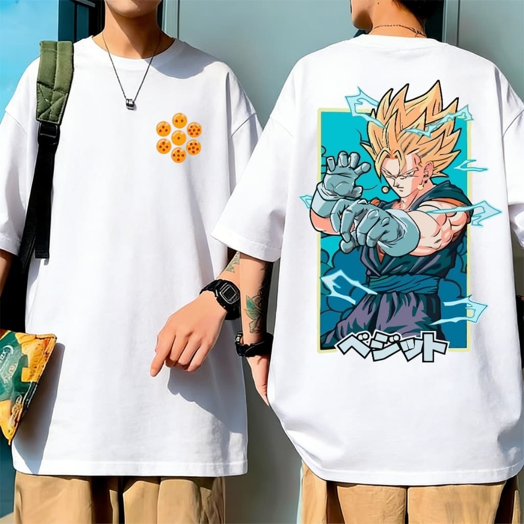 Camiseta Oversized Anime Vegeta Dragon Ball Goku Majin Estampada 100% Algodão Academia Treino UNNISEX Envio rapido