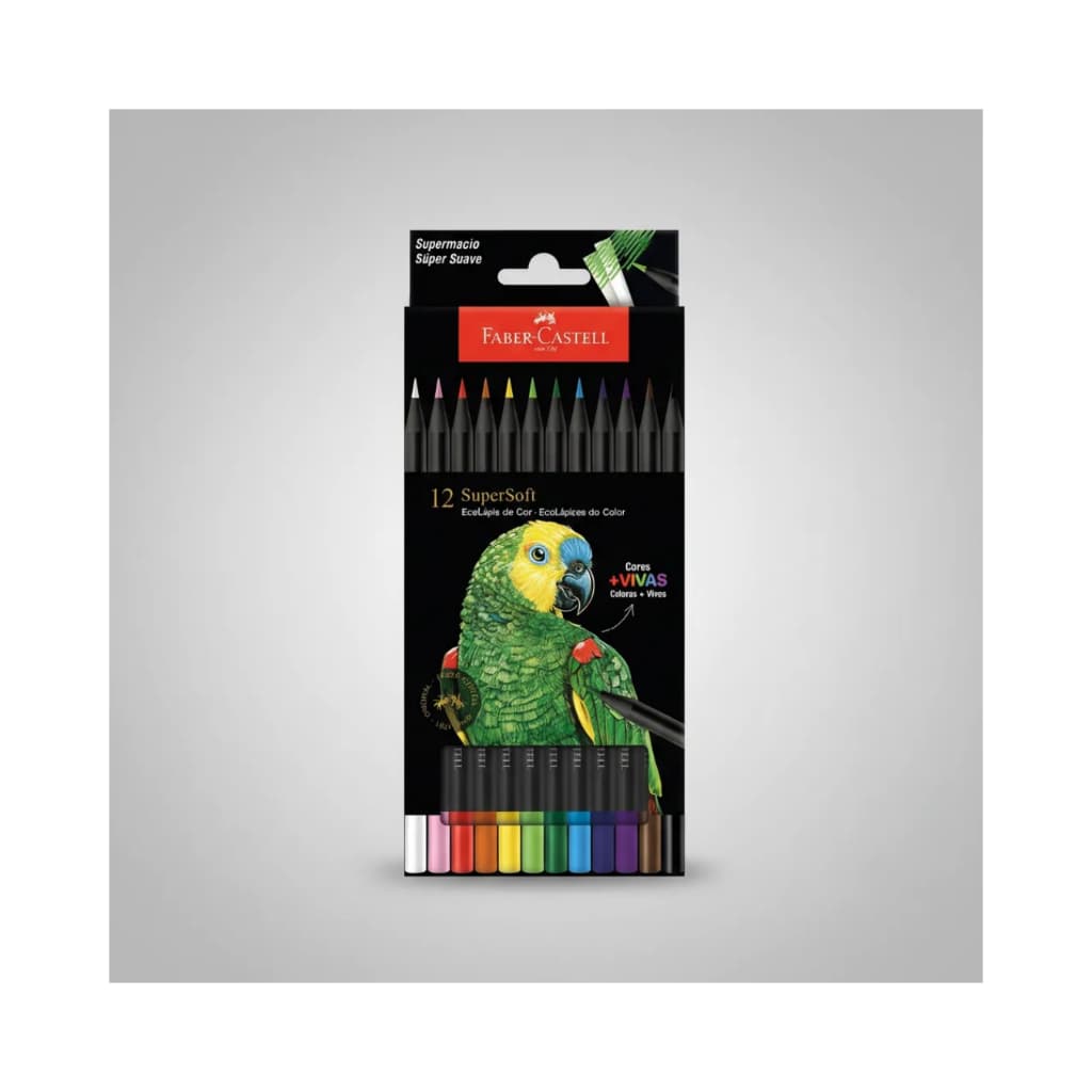 Lápis De Cor Supersoft Cores Vivas Faber-castell 12 Cores