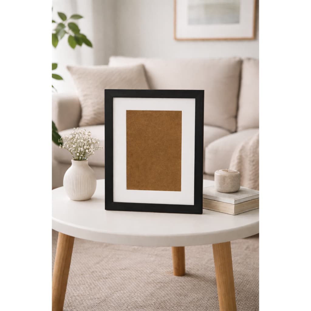 Moldura A5 15x21 C/paspatur De 3cm Quadro C/vidro Decorativo