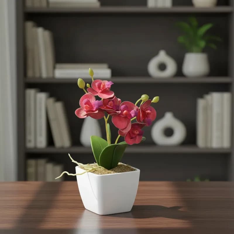 Arranjo De Flores Orquideas Artificiais Decorativa Unitária