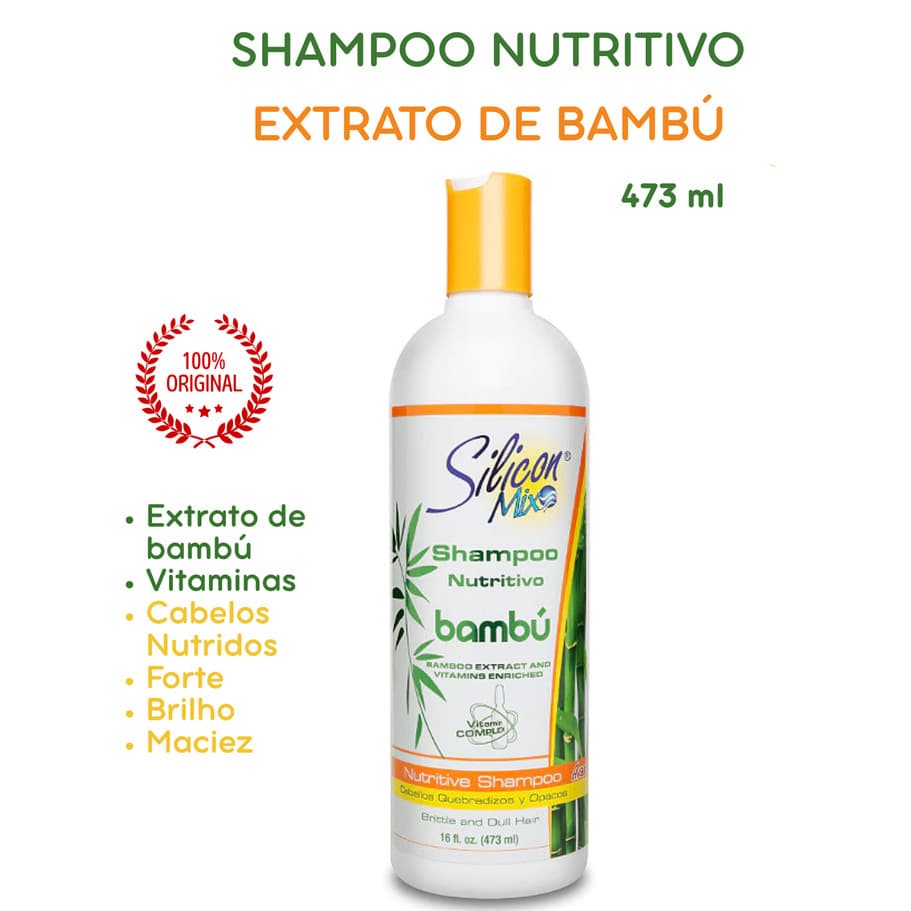 Shampoo Nutritivo Extrato de Bambú Silicon Mix Avanti 473ml Cabelos Nutrido Forte Brilho e Maciez