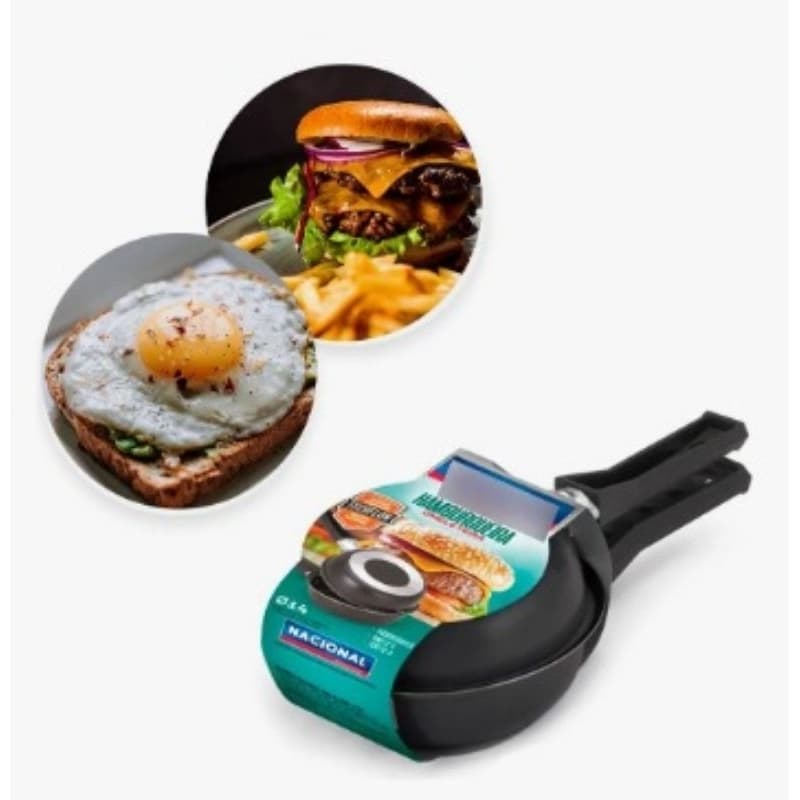 Frigideira Mini Antiaderente Omeleteira Hamburgeueira,Cor preto,Cozinha