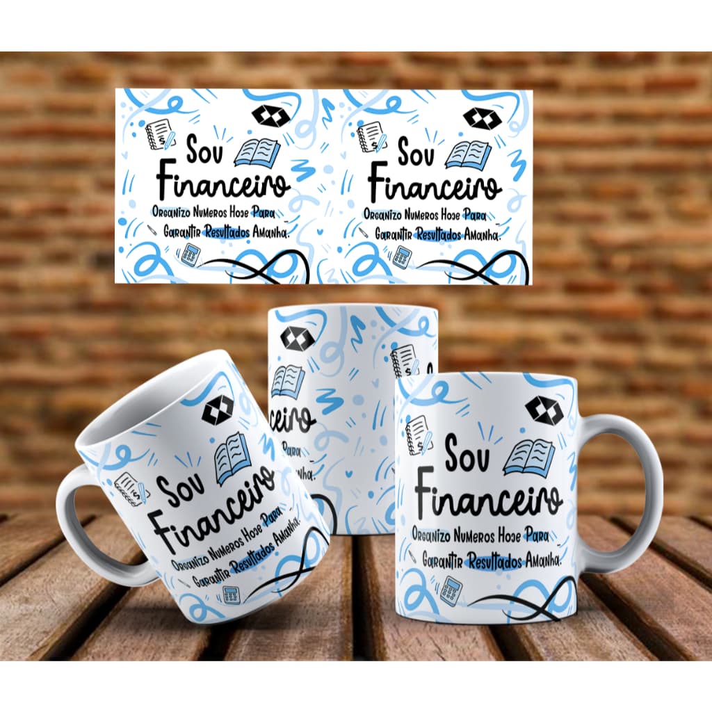 Sou Financeiro - Caneca Personalizada Profissões