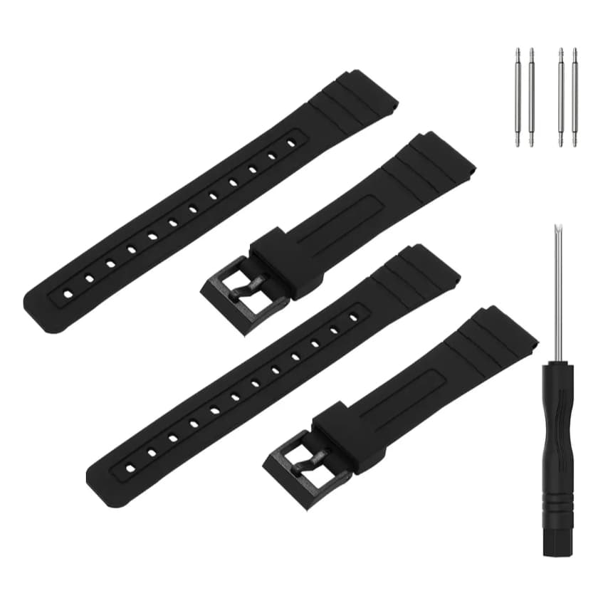 2 Pulseiras Para Relógio Casio F-91w F-94w F-105w + Chave H