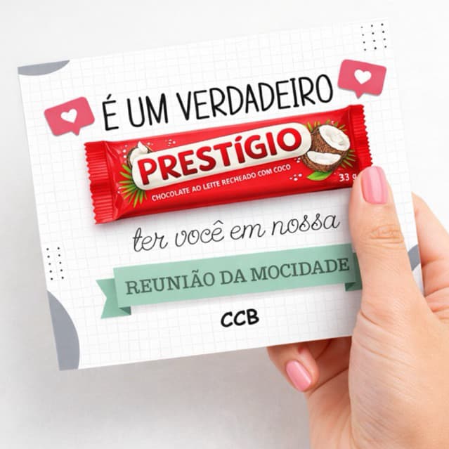 kit 12 cartão 15x9,2cm para prestígio igreja mimo lembrancinha personalizada