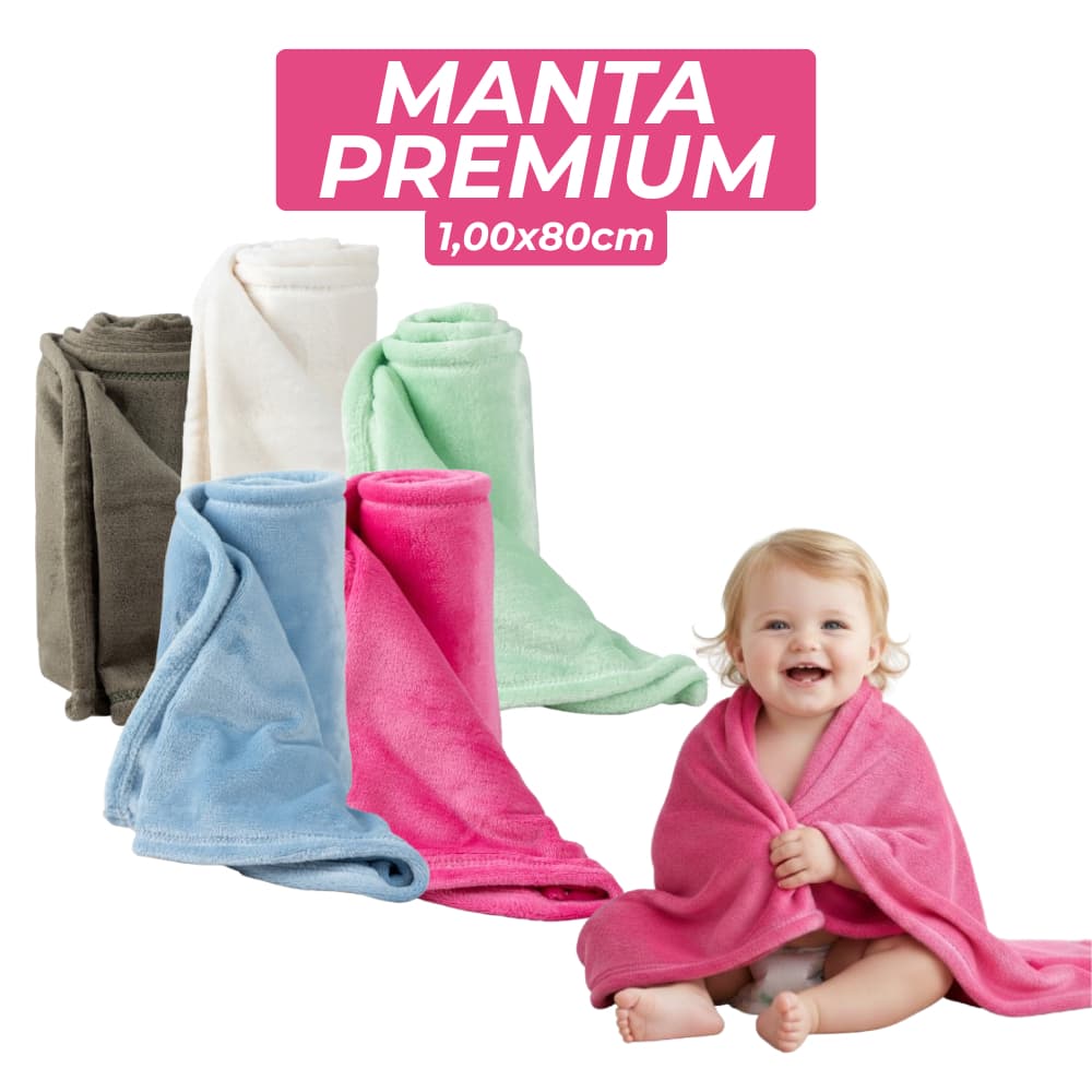 Manta Para Bebê Saida Maternidade Cobertor Mantinha Frio Recém Nascido Menina Menino Premium