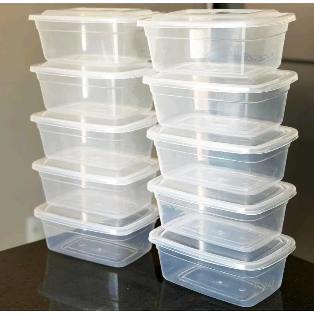 Kit 15 Potes + 1 Litro Transparentes Bpa Free Marmita Congelador