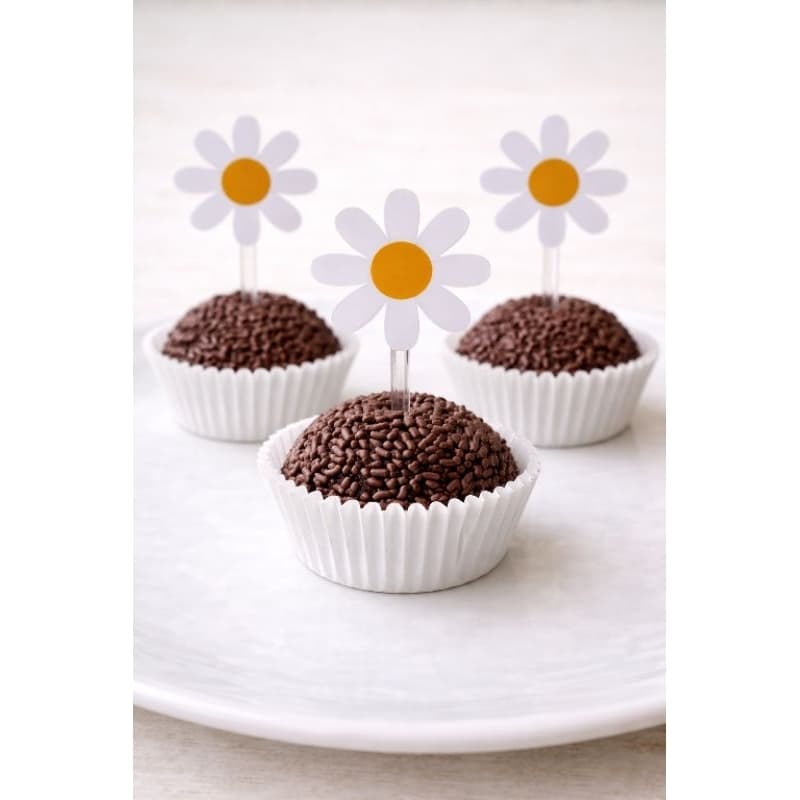 40 toppers de docinhos margaridas flor / tags para docinhos margaridas / decoração de festa