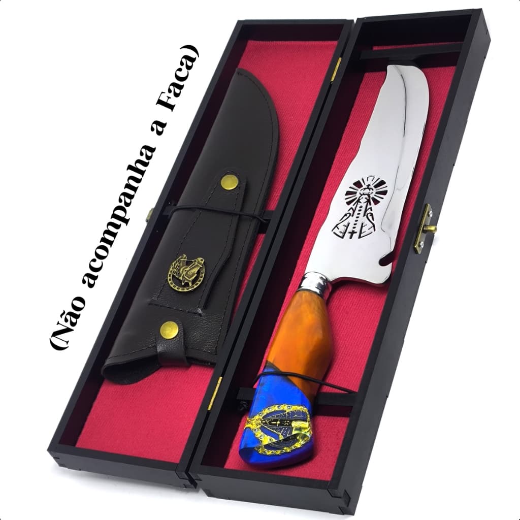 Estojo Premium para Facas Caixa Personalizada em Madeira para Presente