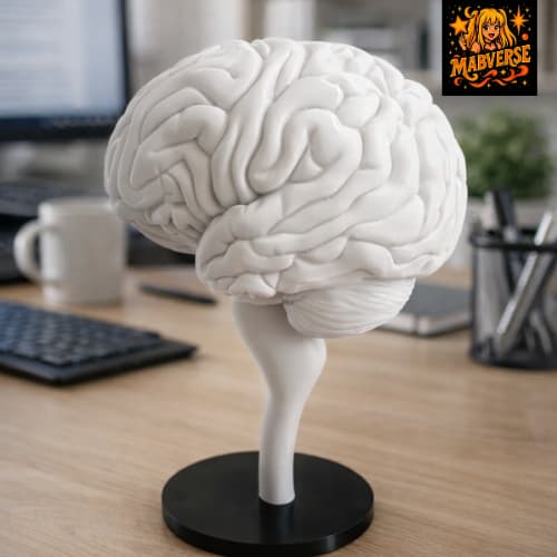 Modelo Anatômico de Cérebro 3D Decorativo Psicologia – Decoração consultório clínica