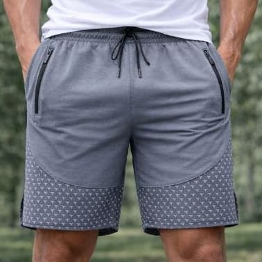 Shorts Masculinos leve macio Casual e Esportivo Respiráveis e Sem Suor com elastano bolsos ziper modelo Luxo