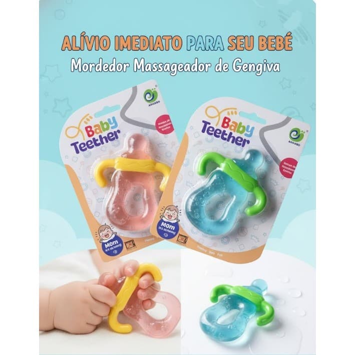 Mordedor Massageador Gengiva Macio Com Água Mamadeira Envio Imediato