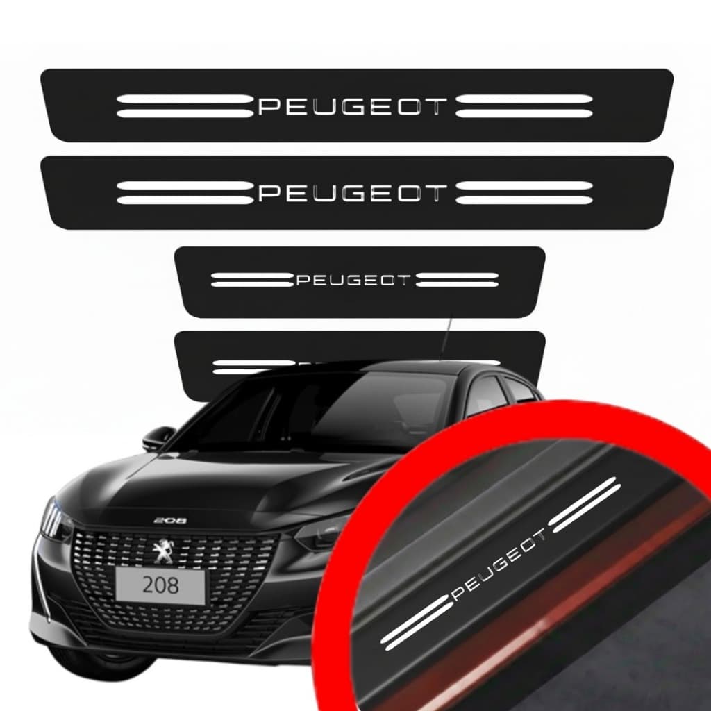SOLEIRA PROTEÇAO PORTA PARA TODOS OS MODELOS PEUGEOT UNIVERSAL PARA CARRO AUTOMOTIVO PERSONALIZADA