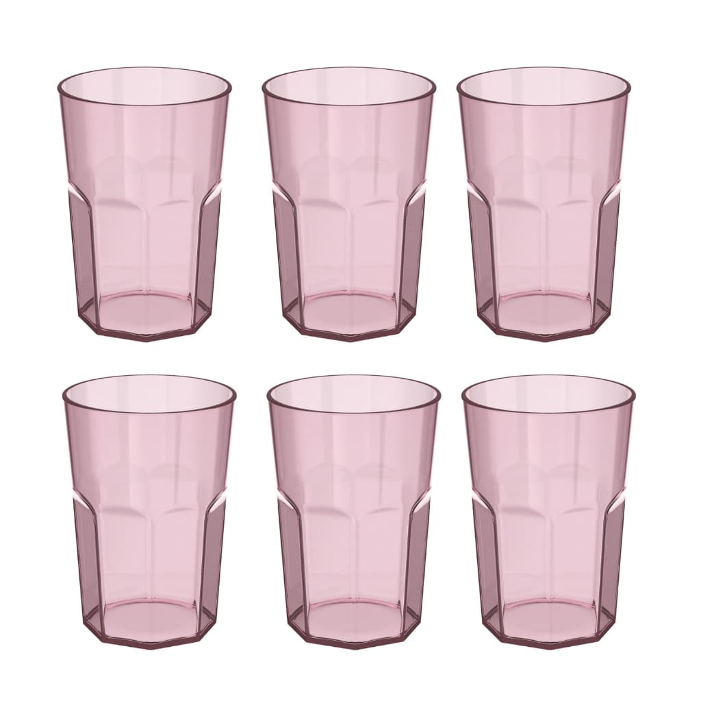 Copo Plástico Drink 400 ml Conjunto Com 6 Copos Ou Plástico Rosa / Vermelho / Azul / Verde