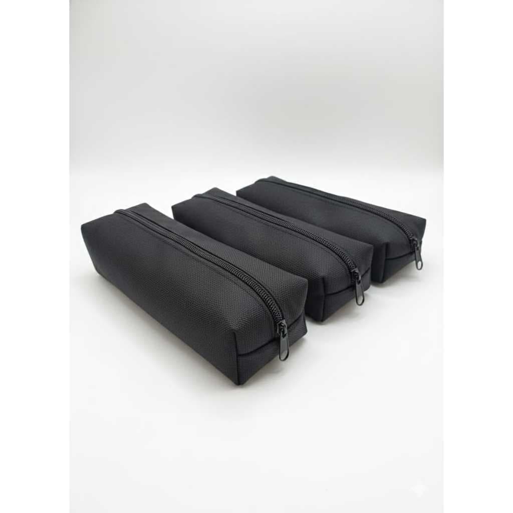 KIT 3 De Estojo Escolar  Liso Nylon P M G