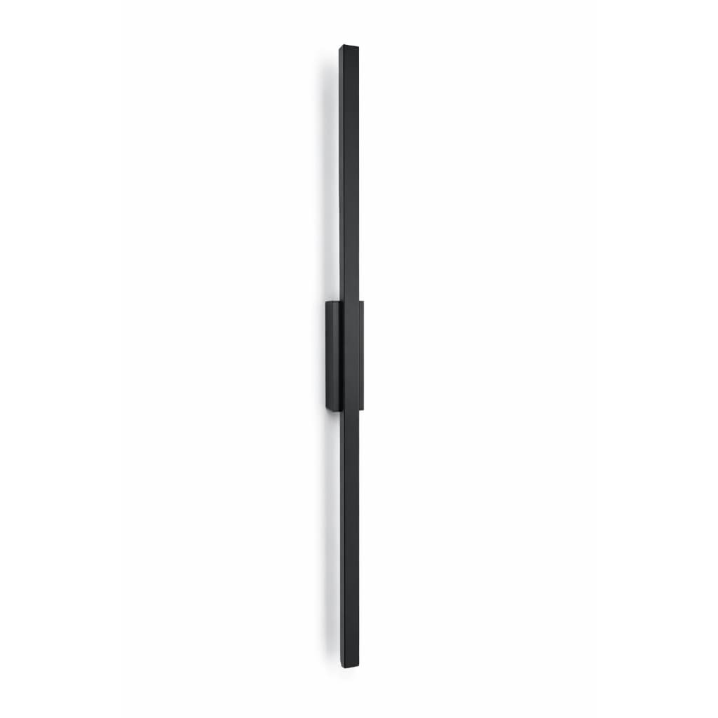 Arandela Slim Preta Moderna 60cm 3000K 6W Bivolt Parede Interna Externa Sala Quarto Decorativa