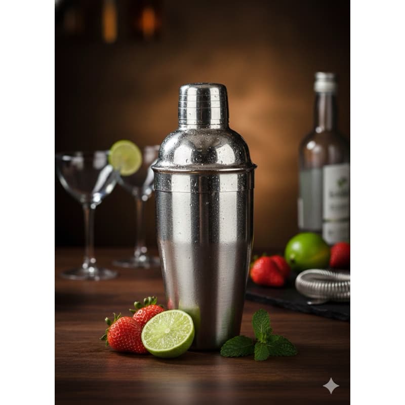 Coqueteleira de aço inox + dosador