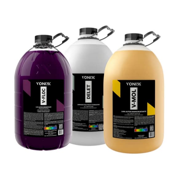 Kit 5 Litros Delet, V-floc E V-mol Vonixx