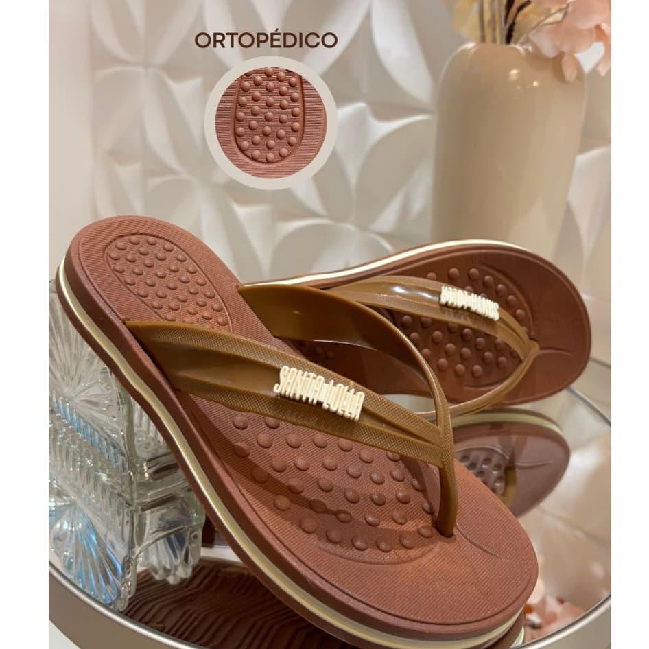 Chinelo Rasteirinha Ortopédico Feminino Anatômico Antiderrapante dia a dia