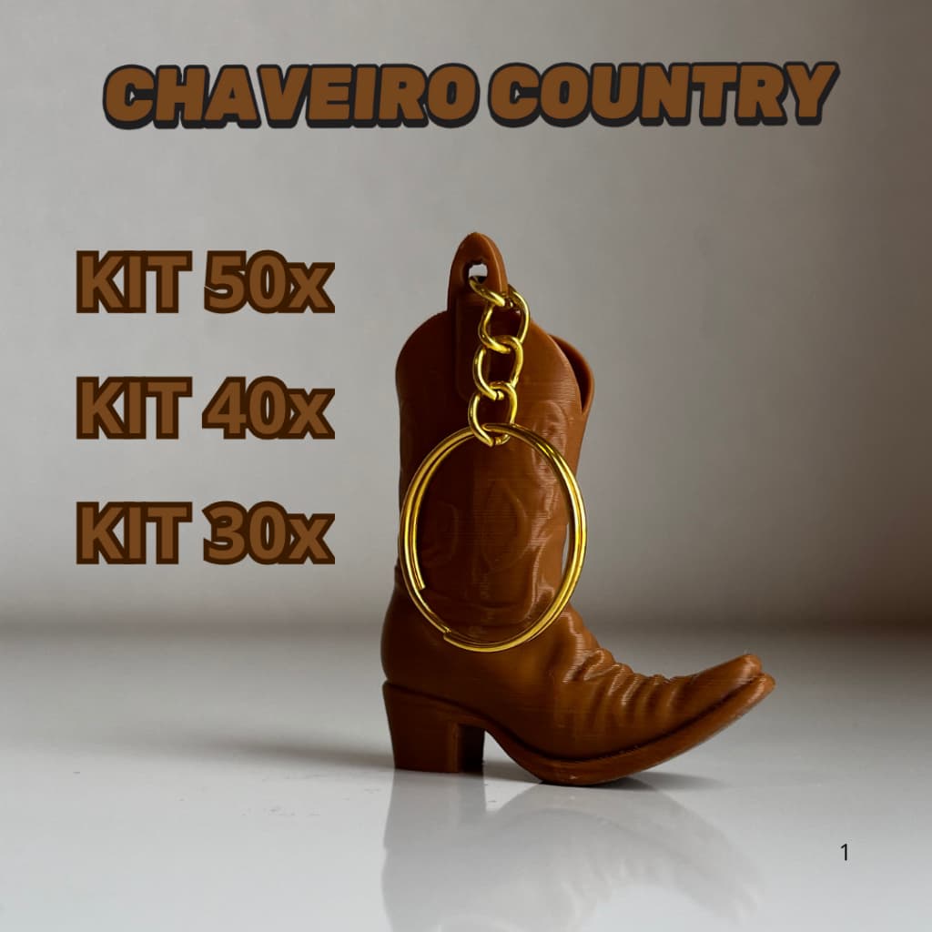 Chaveiro Bota Cowboy kit 50 Unidades | Country | Sertanejo | Perfeito Para Lembrancinhas/Presente