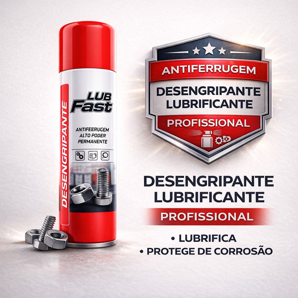 Desengripante Spray Antiferrugem Lubrificante 300ml Multiuso Lub Fast