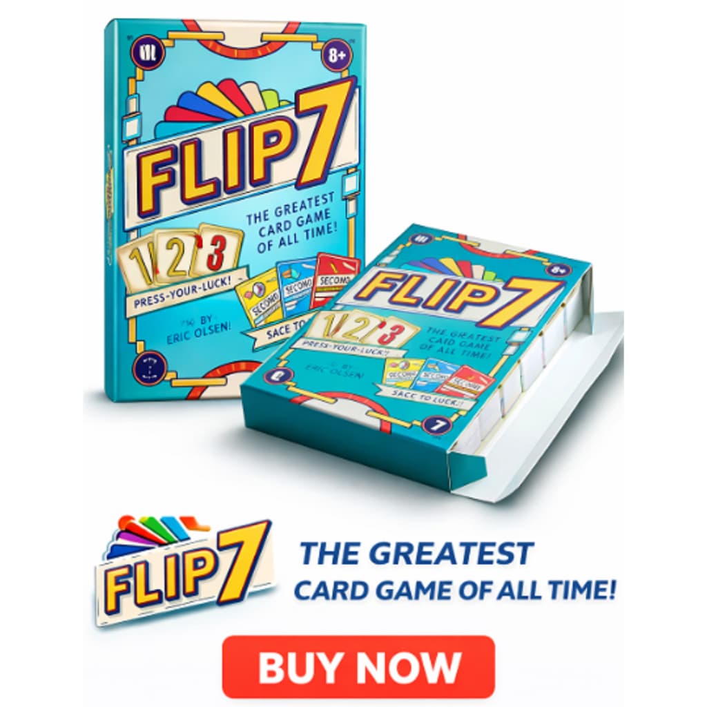 Jogo de Cartas Flip 7 | Rápido e Viciante | Família e Amigos | 2-6 Jogadores | Jogo em Inglês
