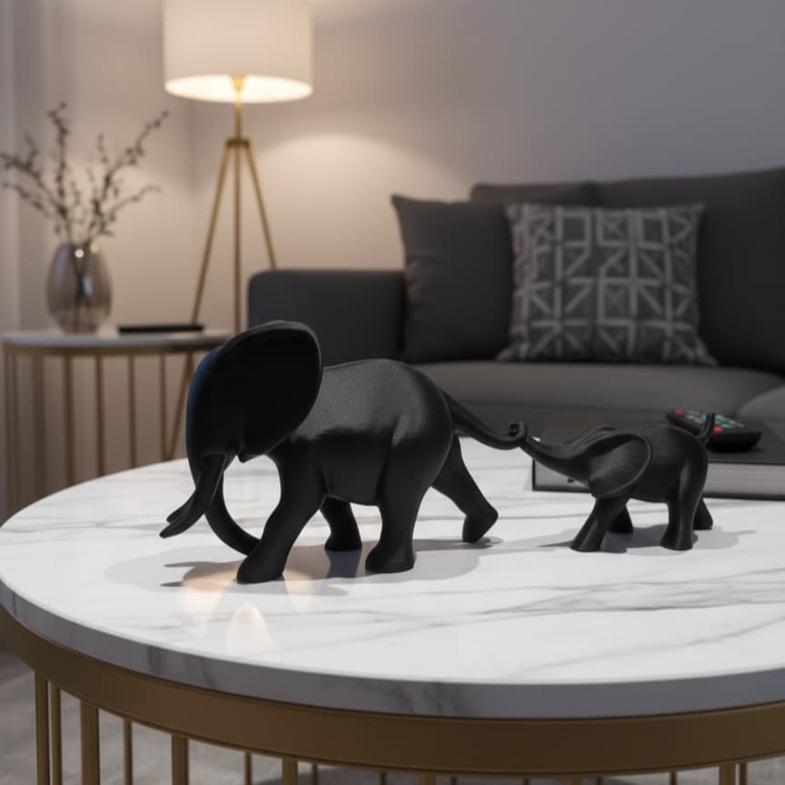 Família Elefantes Decoracao – Símbolo de União e Proteção