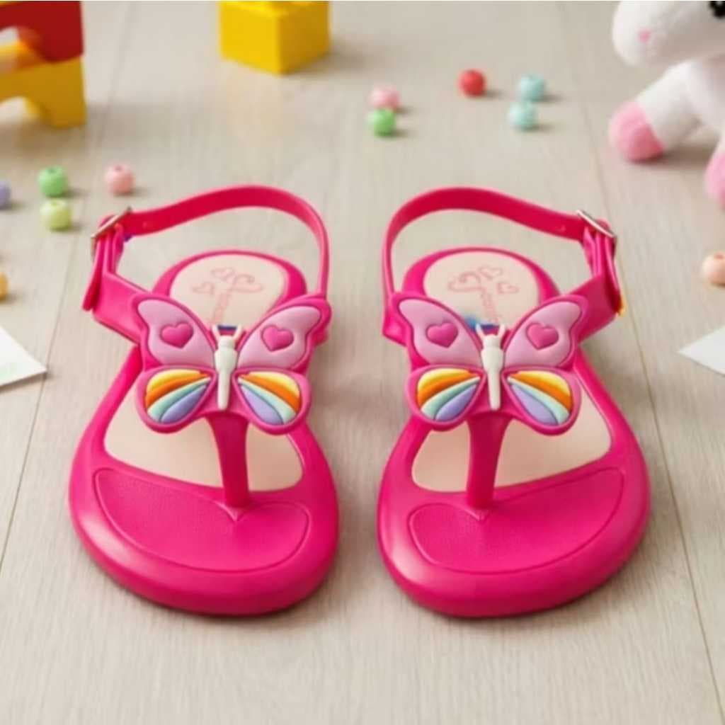 Sandalia Soft Infantil Leve Confórtavel Macia Menina Borboletas
