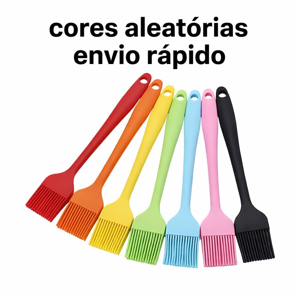 🖌️ Pincel de Silicone Culinário – Cores Aleatórias | Envio Rápido 🚀