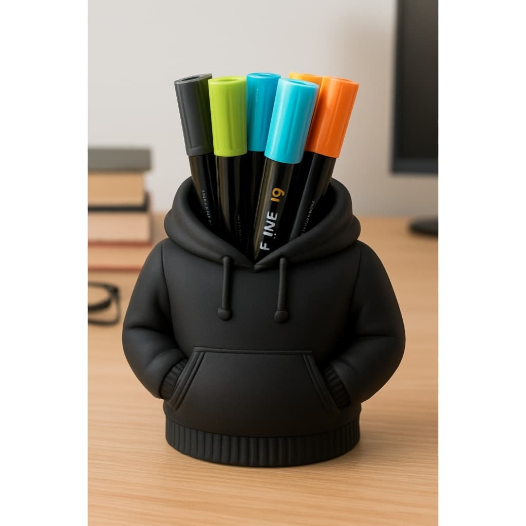 Porta Canetas Divertido e Criativo Formato de Moletom 3D Organizador Decorativo Para Mesa Escritório