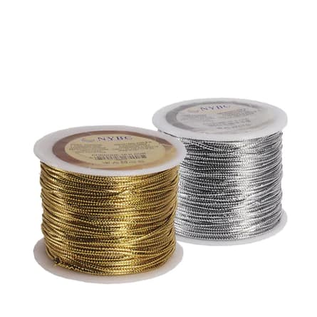 Cordão Metalizado Cordone 1.5mm NYBC Rolo c/ 50 metros