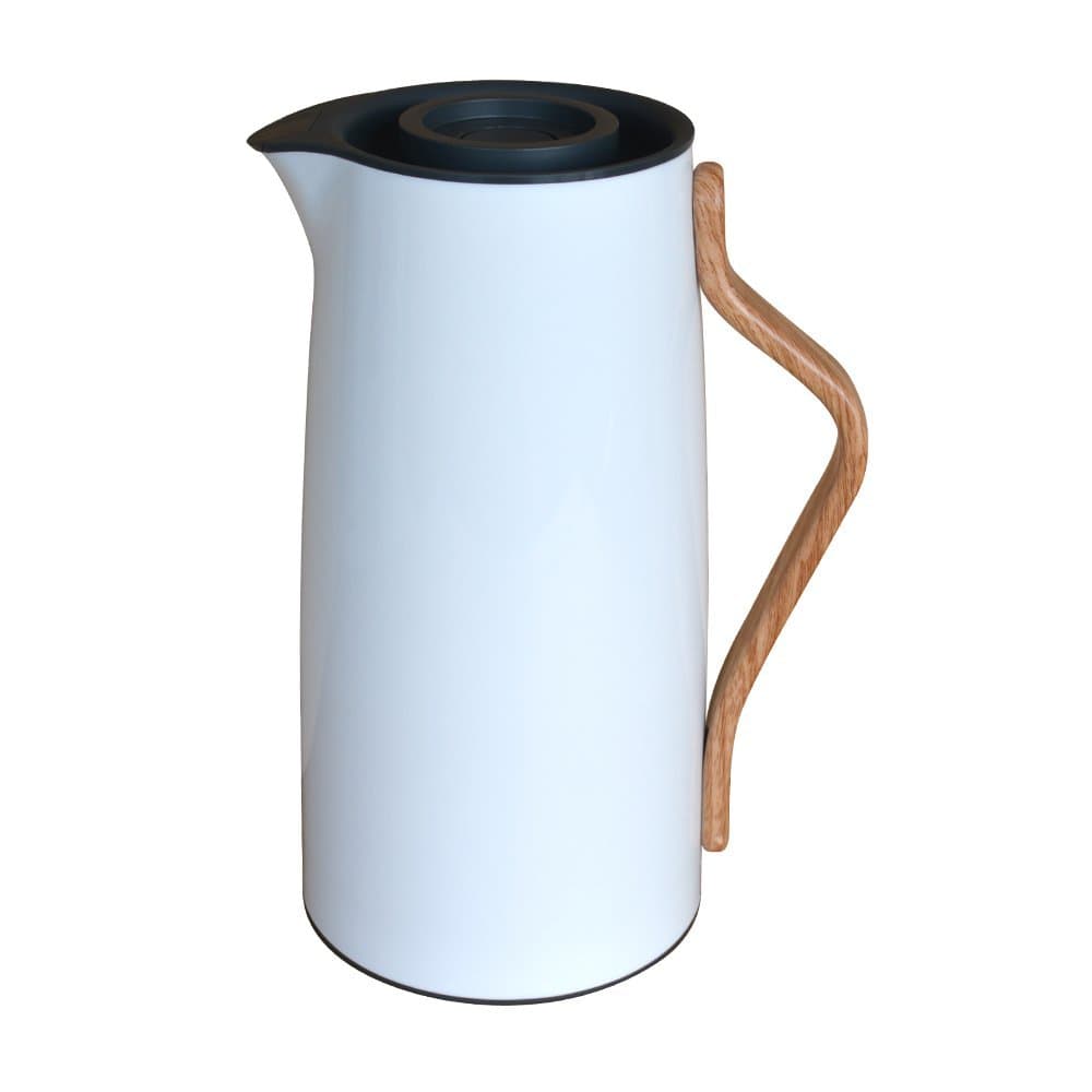 Garrafa Térmica Kyoto 1 Litro Café Chá Mesa Posta Luxo Design Nórdico Cabo Madeira Bambu+FreteGrátis