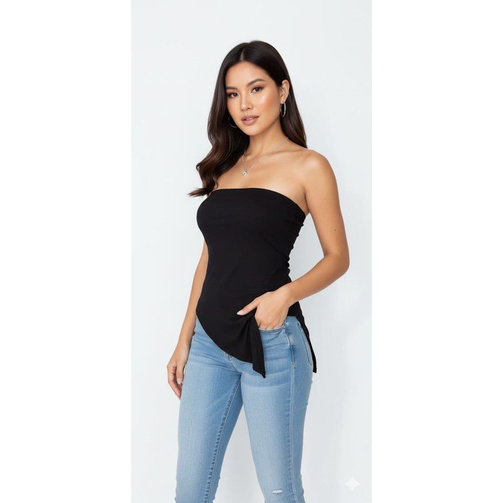 Blusa Tomara que Caia Assimétrica - Tendência Minimalista