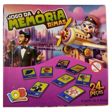 Brinquedo Educativo Jogo da Memória Rimas IOB Brinquedos