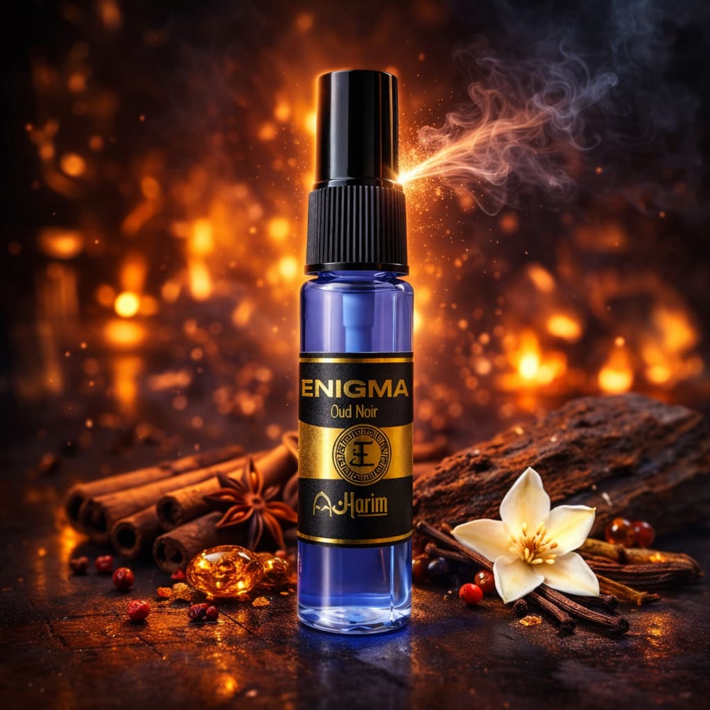 Perfume Árabe Maculino Enigma Harim 15ml Alta Fixação e Projeção Eau de Parfum