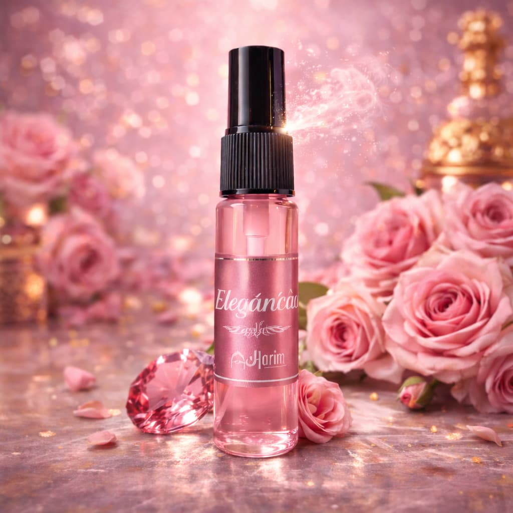 Perfume Árabe Feminino Elegância Harim 15ml Alta Fixação e Projeção Eua de Parfum
