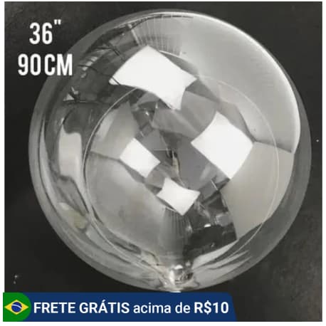 Balão Bubble Bolha Transparente 36 Polegadas 90 Cm pacote com 50