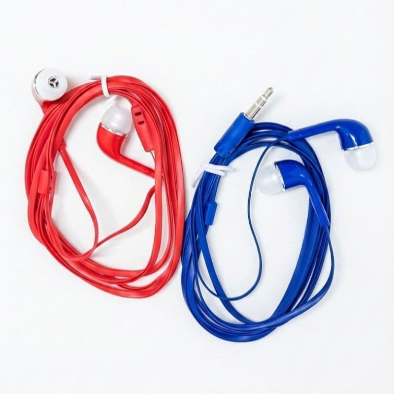 Kit 2 Fone de Ouvido com Microfone P2 3.5mm Intra Auricular para Celular – Cores Sortidas