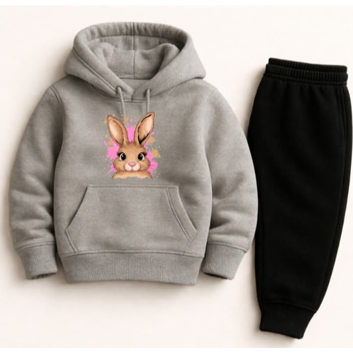 Conjunto De Moletom Infantil Premium Temático Coelinho Da Páscoa