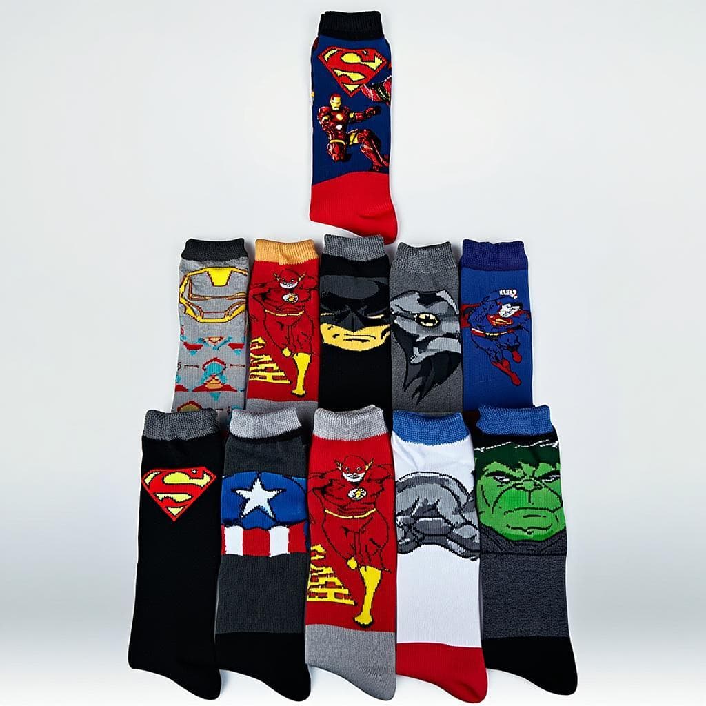 Kit 6 Pares Meias Infantil Personagem Menino 1 a 11 Anos