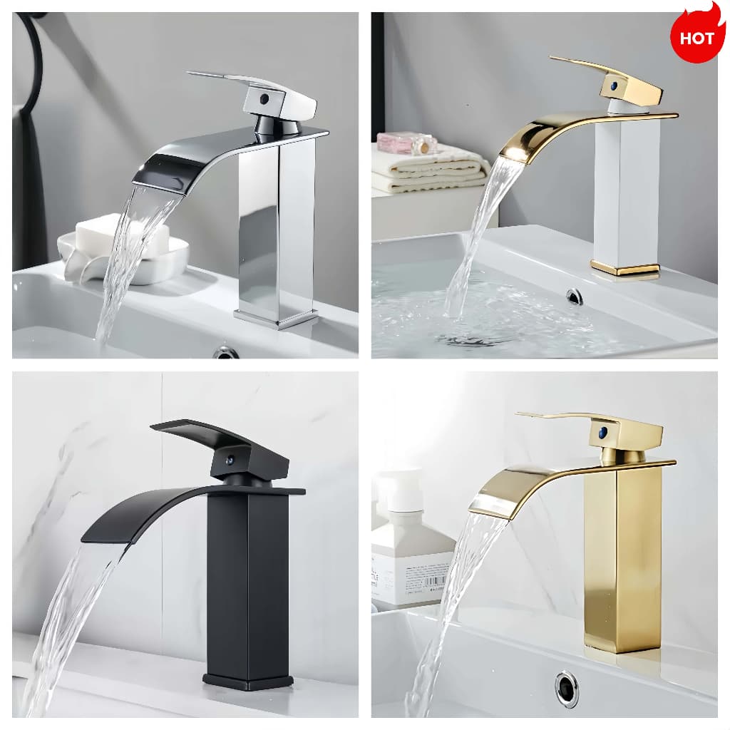 Torneira Monocomando Cascata Baixa Misturador Banheiro - 18CM