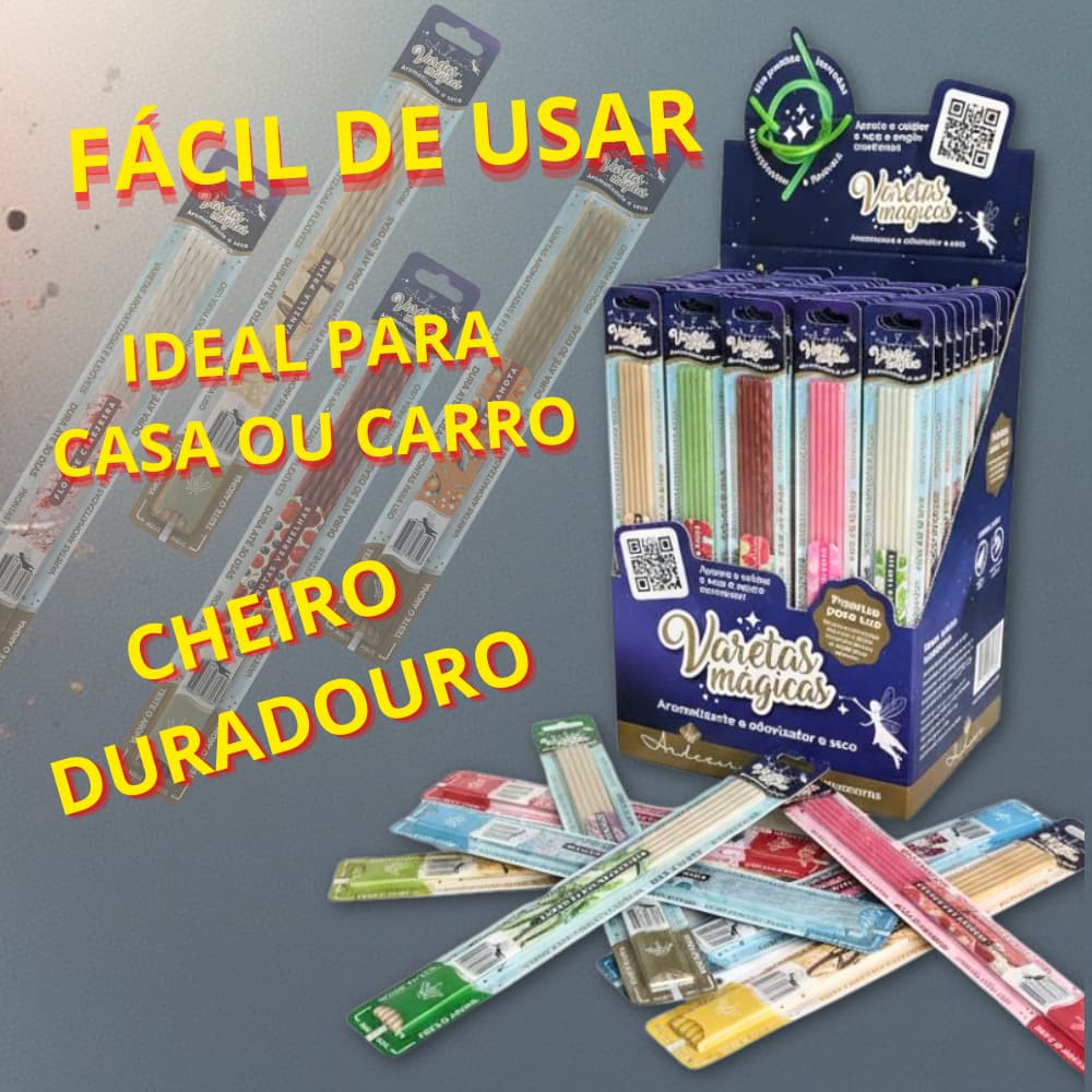 Aromatizador de Ambiente Varetas Perfumadas Cheiro Duradouro P/ Casa Carro e Quarto
