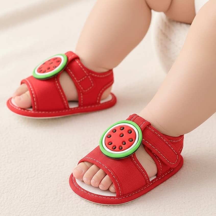 Sapatinho Sandália Infantil Menina Frutinhas Mêsversario Bebe Recém Nascido Confortável!