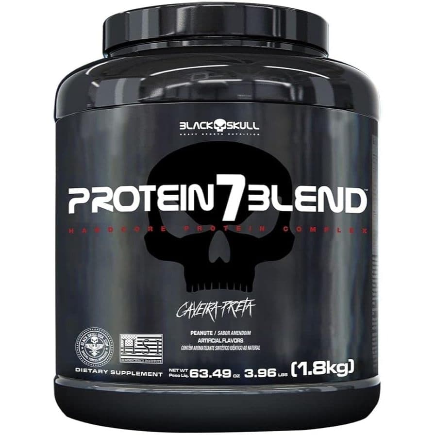 Protein 7 Blend 1,8Kg Amendoim Black Skull – Whey Protein 7 Tipos