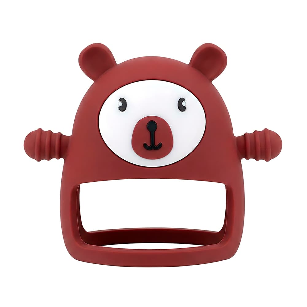 Mordedor De Pulso Life Urso Alívio Gengiva Bebê Vermelho
