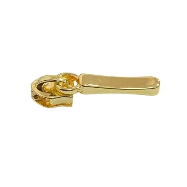 Cursor palito para ziper número 5,nas cores níquel e dourado cataforético com 15 unidades.