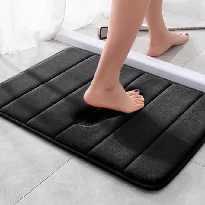 Tapete de Banheiro Soft Macio Secagem Rápida Antiderrapante Alta Absorção 80x50cm