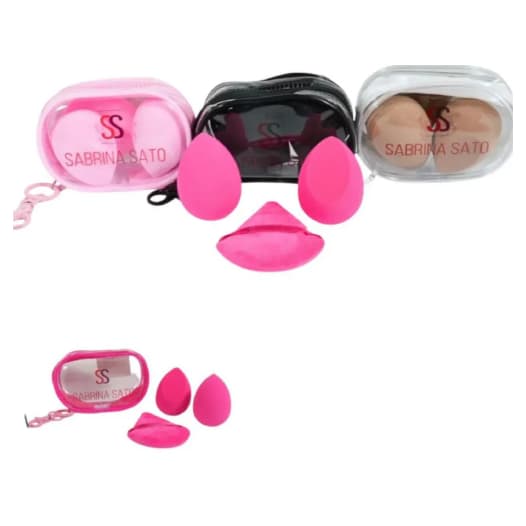 Kit C/3un De Esponja Para Maquiagem Com Estojo (Cores Sortidas) - Sabrina Sato