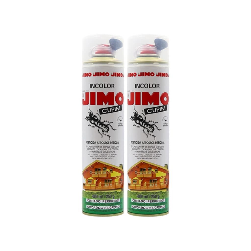 Kit 2 Unidades de Mata Cupim em Spray para Madeira Porta Janela Piso Movéis 400ml AntiCupim Jimo