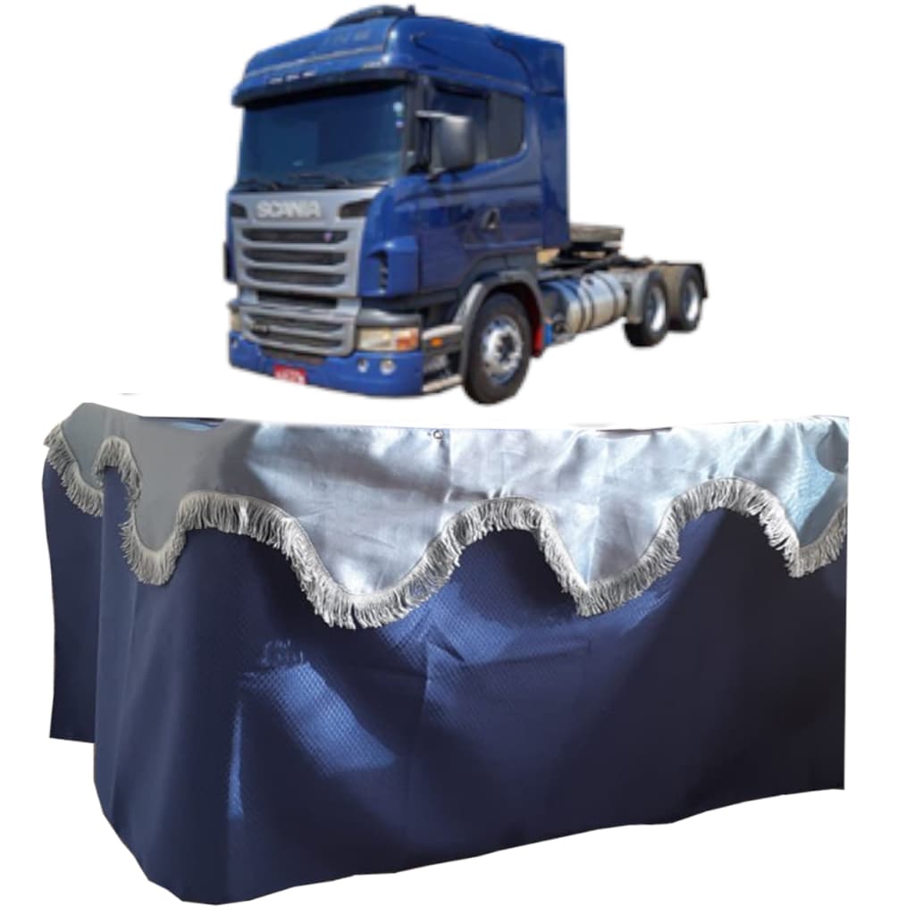 Cortina de Cetim Meio Para Caminhão Scania Highline